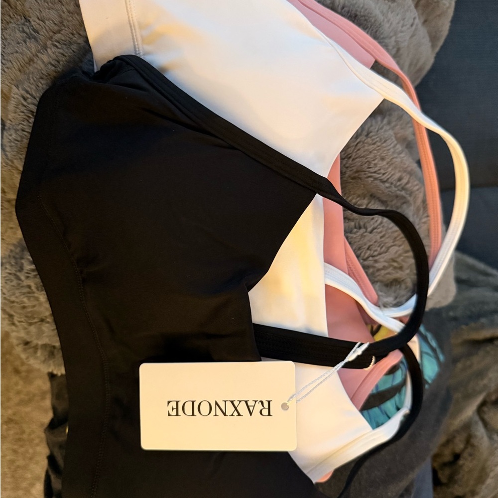 NWT Raxnode pink and white bras bundle